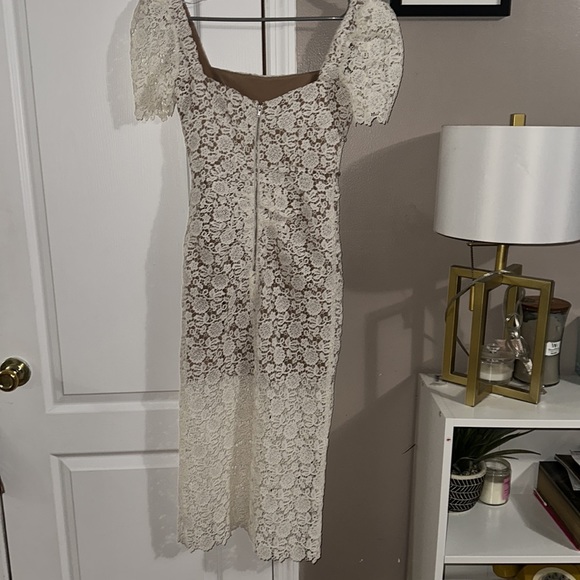 Self-Portrait White Lace Midi Dress - Picture 7 of 9